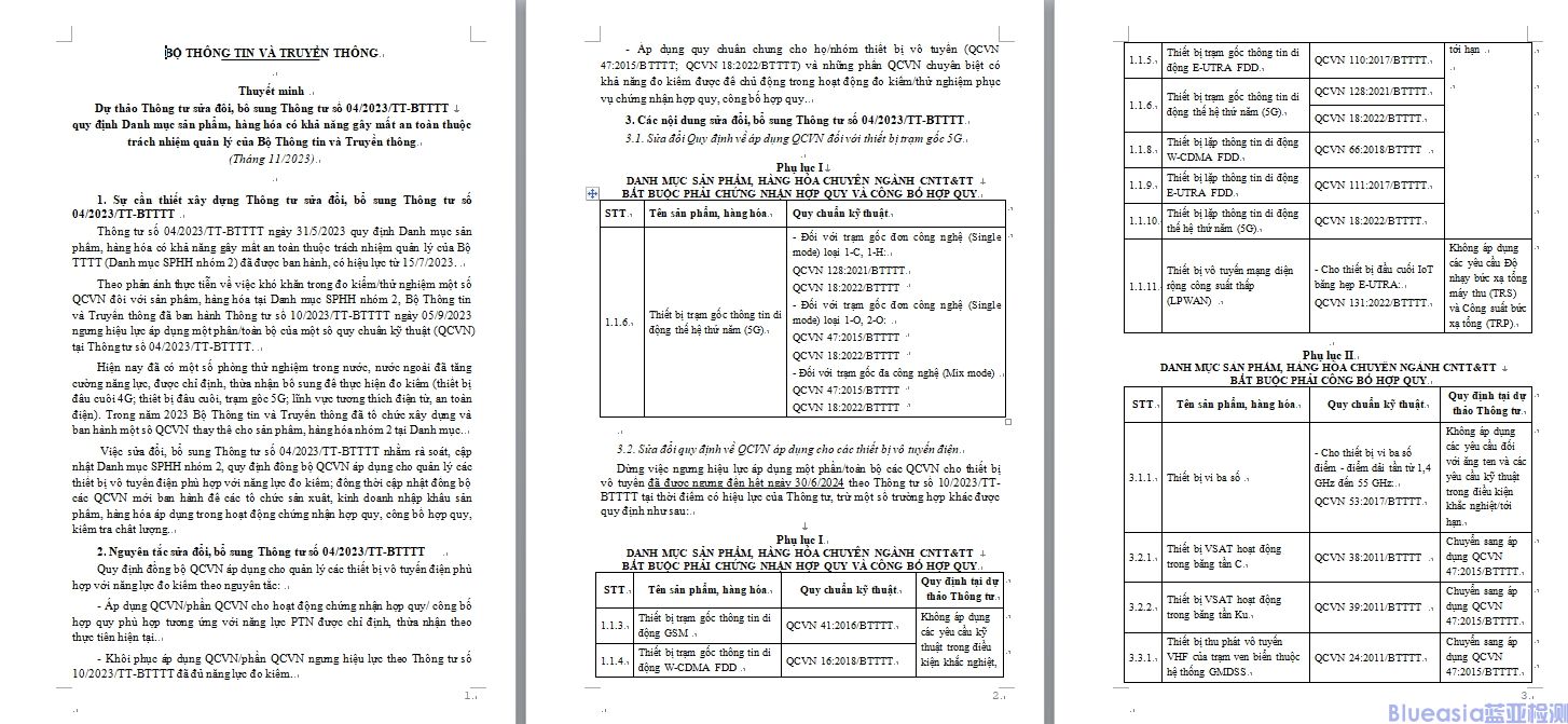 越南MIC發(fā)布對(duì)04/2023/TT-BTTTT修訂的草案(圖1)